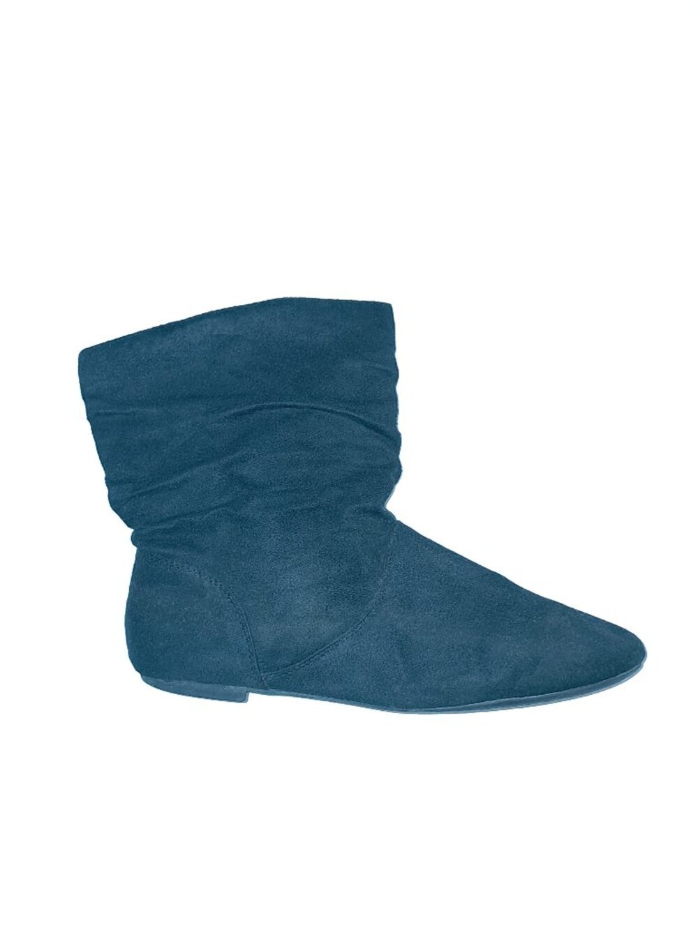RUE21 Faux Suede Ruched (Scrunched) Slouch Boots Flat Heel